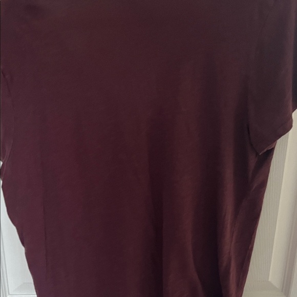 Madewell Deep Burgundy V-Neck Short Sleeve Tee - Picture 3 of 4